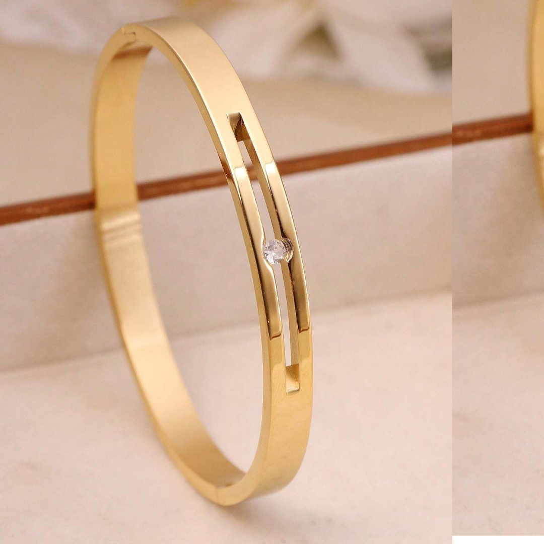 Women Gold-Plated Bangle-Style Bracelet