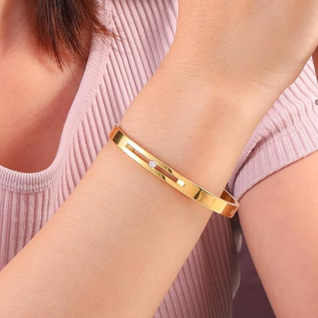 Women Gold-Plated Bangle-Style Bracelet