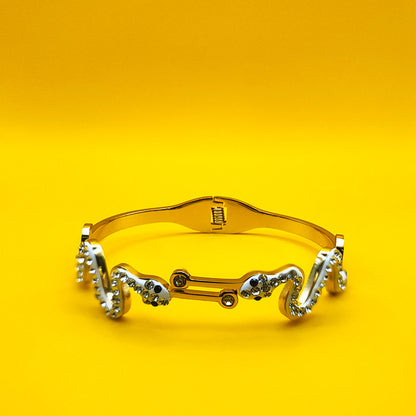 Women Gold-Plated Bangle-Style Bracelet