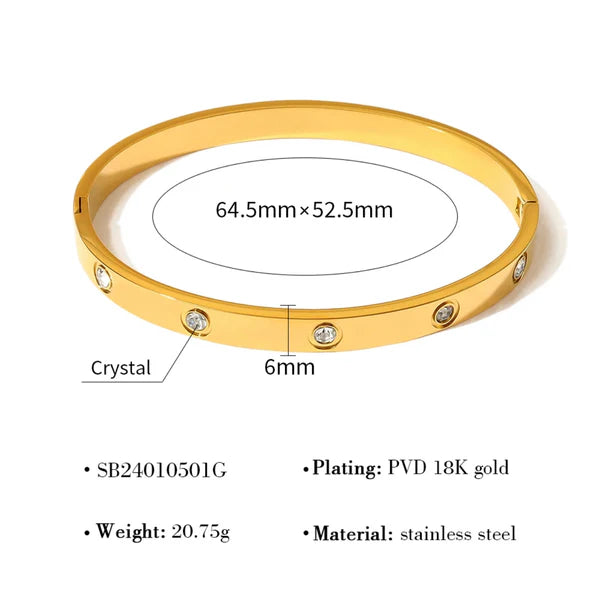 Women Gold-Plated Bangle-Style Bracelet