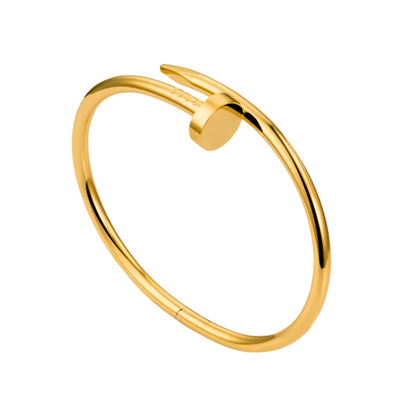 Women Gold-Plated Bangle Nail Style Bracelet