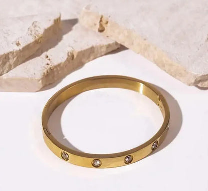 Women Gold-Plated Bangle-Style Bracelet