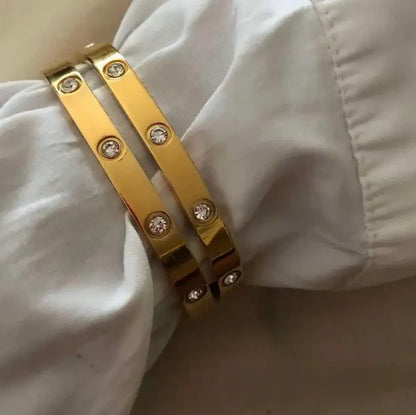 Women Gold-Plated Bangle-Style Bracelet