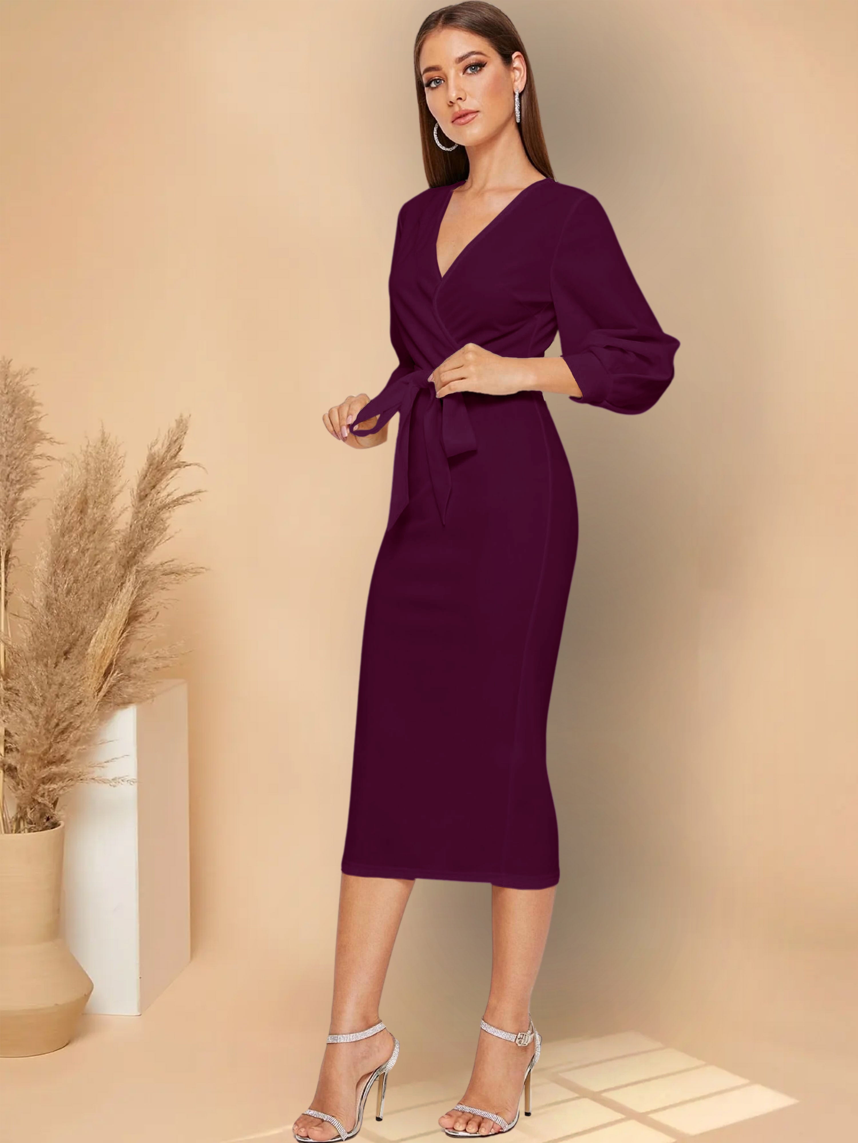 Surplice wrap dress sale